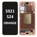Samsung SM-S921 (S24 5G 2024) OLED LCD touch screen (Original Service Pack) with frame [Orange] GH82-33287G